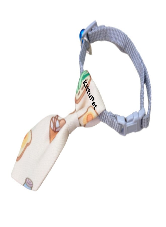 KittuPet ربطة عنق للكلاب من KittuPet، طوق للكلاب برباط عنق، طوق للكلاب باللون الأزرق السماوي، طوق فريد للكلاب، مشبك أمان قابل للفك، ربطة عنق للقطط، طوق للقطط برباط عنق (كريمي، ربطة عنق قطنية للكلاب) - Image 2